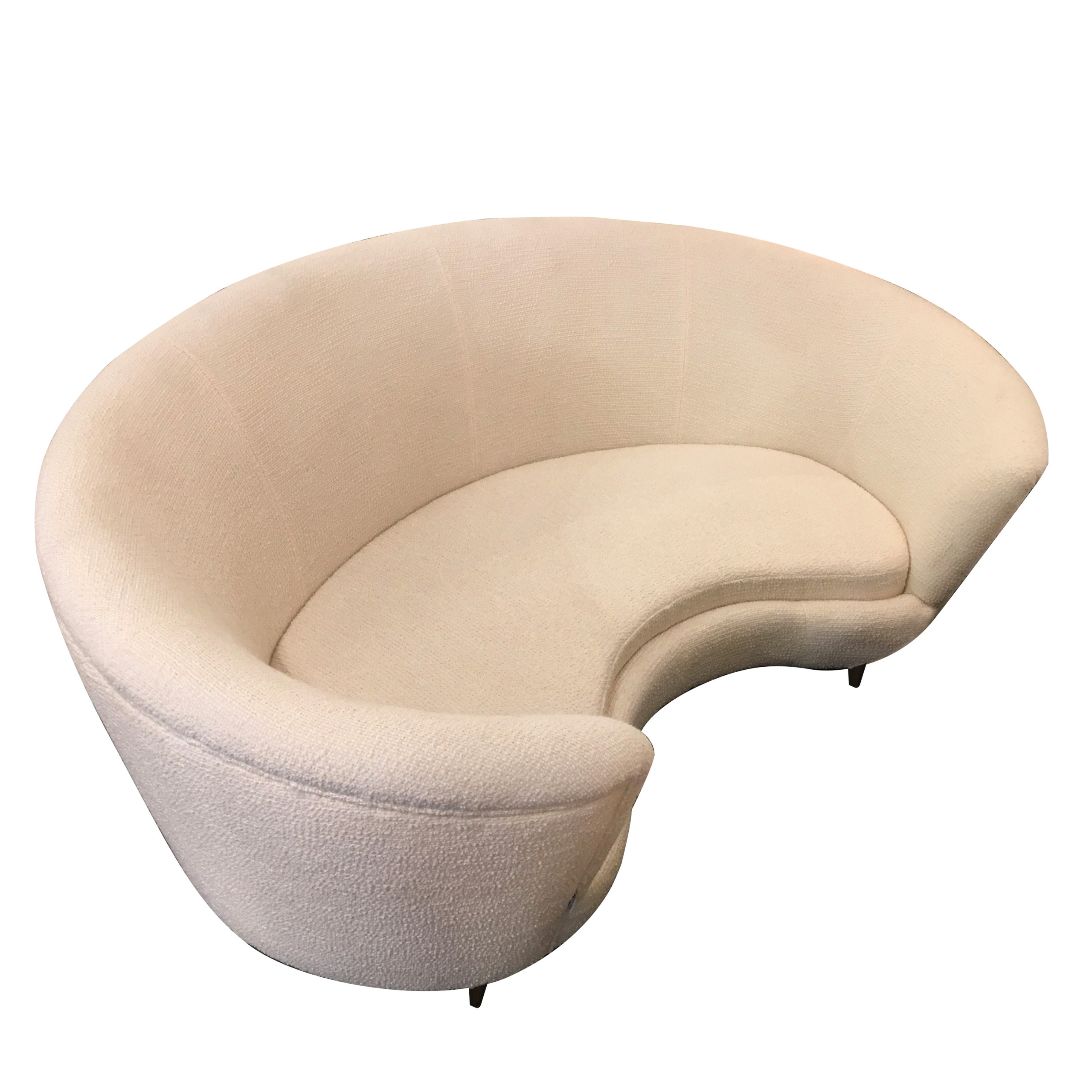 couch⎮Bean sofa ⎮ Handmade ⎮ white sofa ⎮ art deco ⎮ loopback tissu