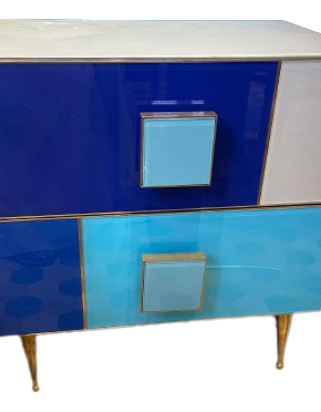 glass of murano bedside tables⎮glass of murano furniture⎮murano glass nightstands⎮handmade in Italy nightstands⎮handmade murano glass bedside tables