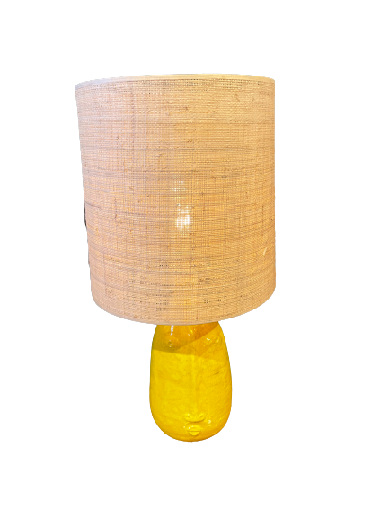 Yellow ceramic⎮ceramic table lamp⎮Valauris⎮handmade⎮yellow table lamp