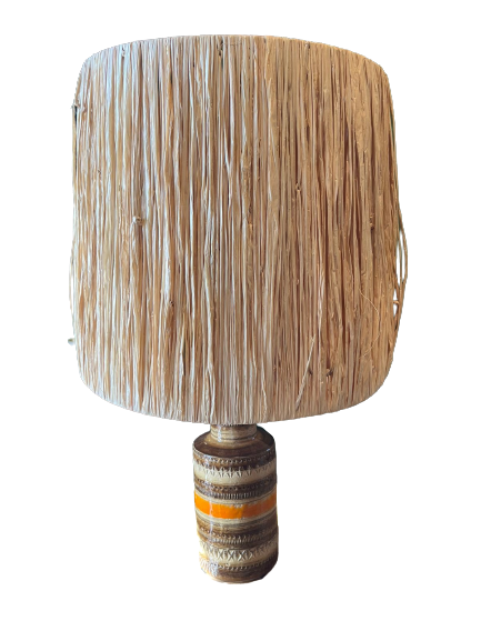 Bitossi lamp⎮handmade⎮vintage lamp⎮ceramic table lamp⎮brown table lamp