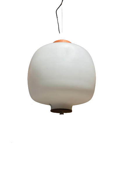 opaline stilnovo suspension⎮wood and glass suspension⎮Italy suspension⎮handmade suspension⎮from the 60s